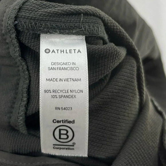 Athleta Pants Womens Sz 0 Gray Wander Slim Straight Crop Split Ankle Stretch - Picture 12 of 13